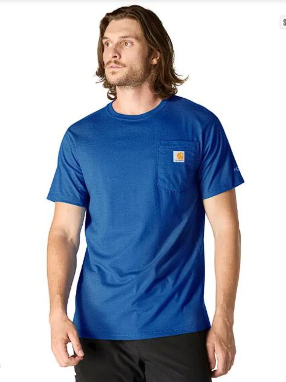 CARHARTT Men's Force Relaxed T-Shirt Size L in Electric Indigo Heather